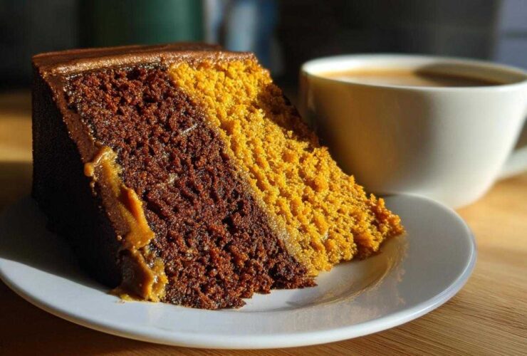 Golden Turmeric Latte Chocolate Cake