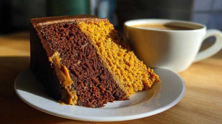 Golden Turmeric Latte Chocolate Cake