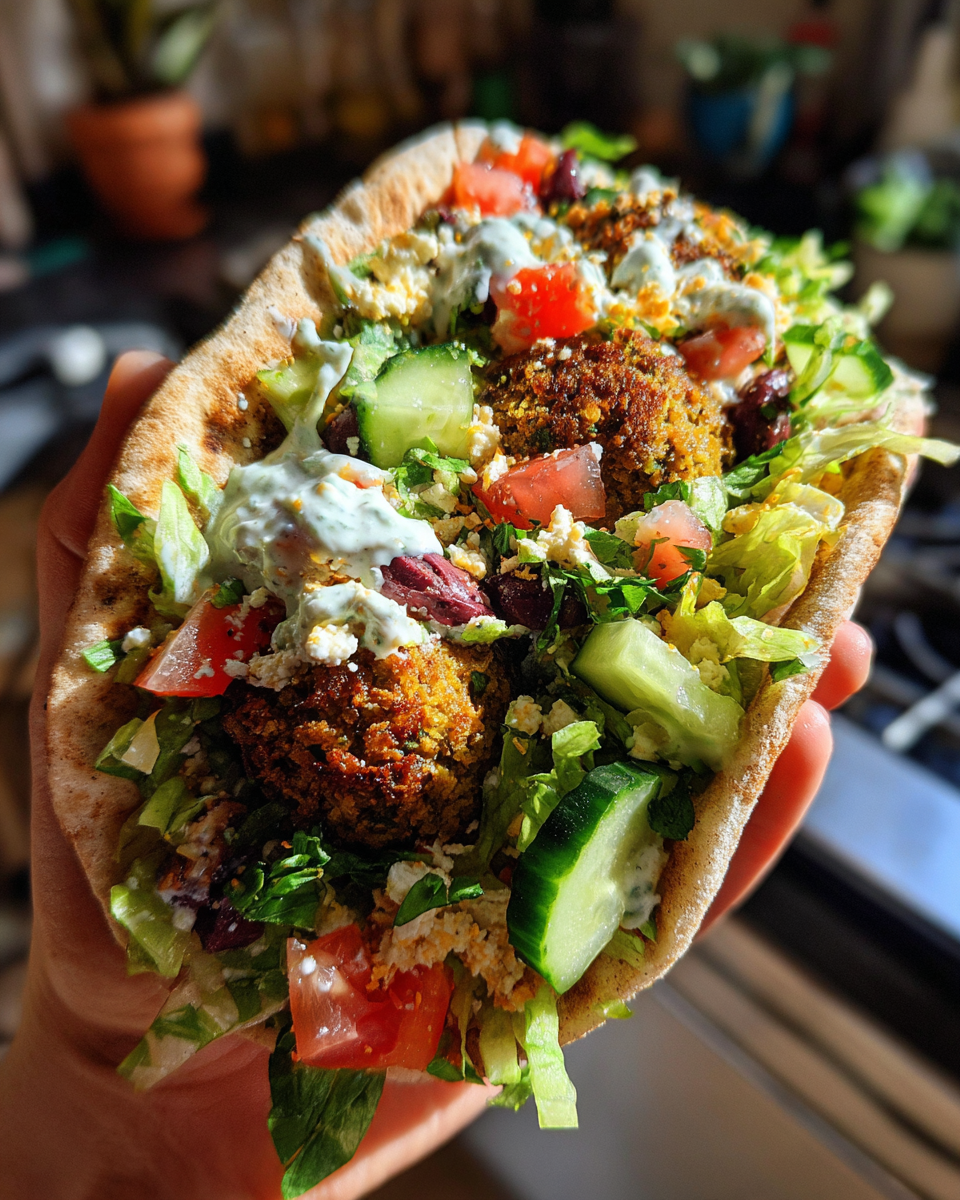 Greek Falafel Pita Pocket - detail 2