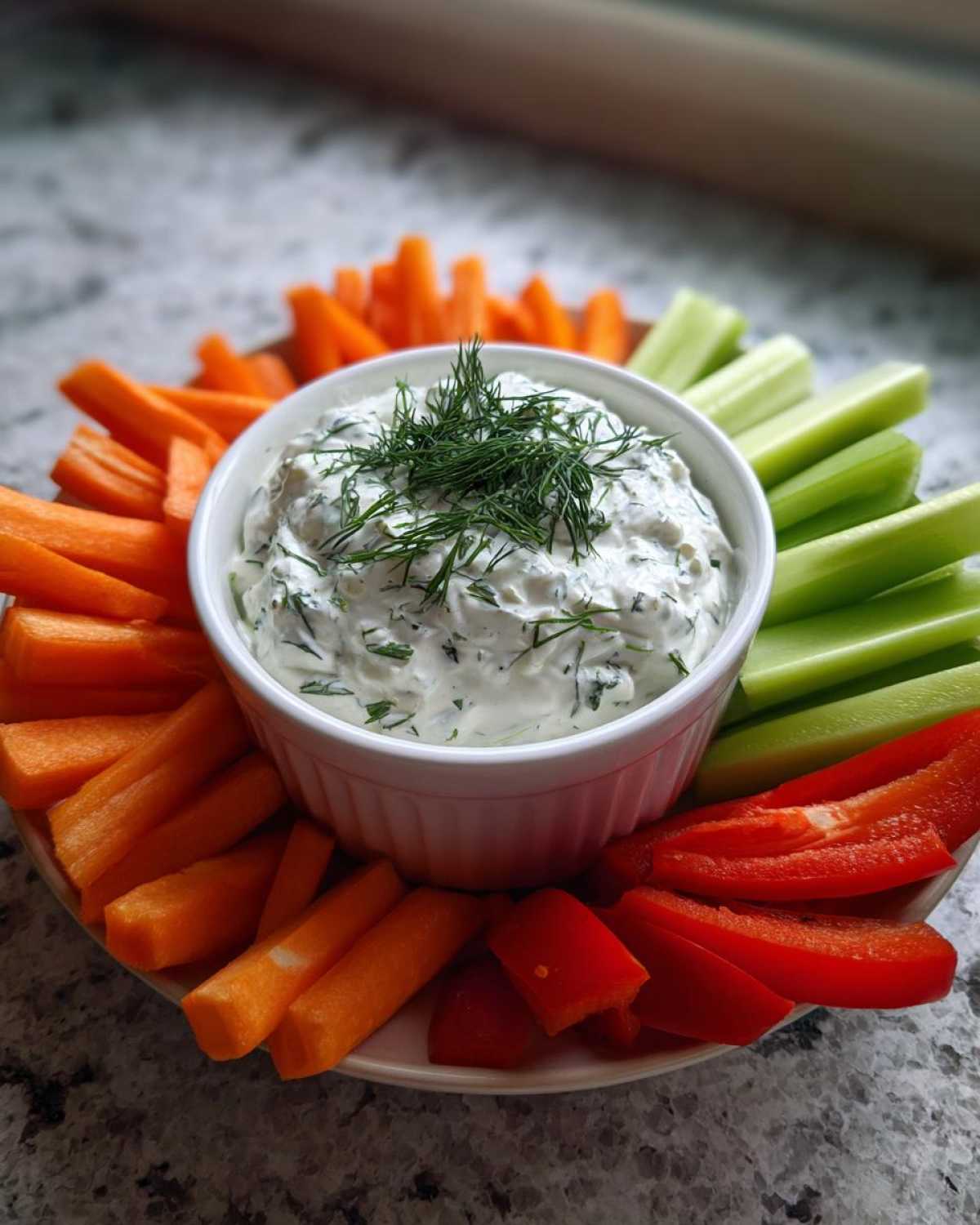 Greek Yogurt Dill Dip with Crudite - detail 1