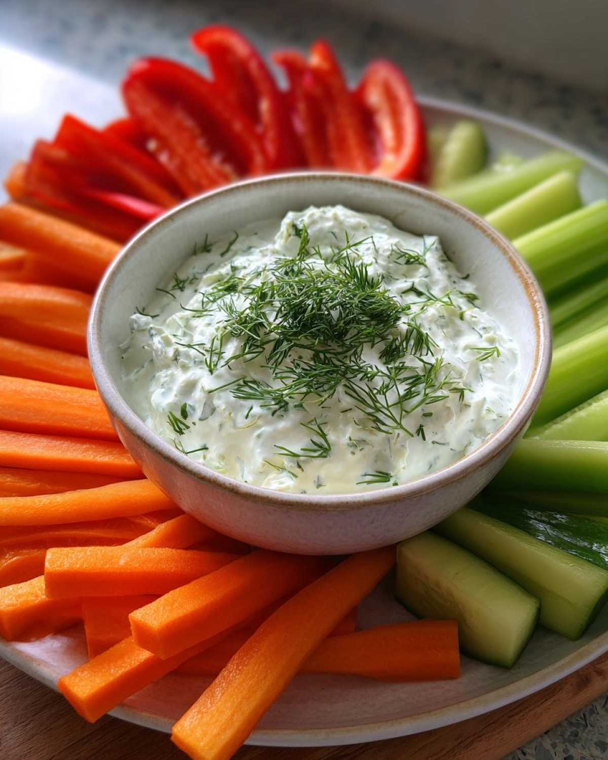 Greek Yogurt Dill Dip with Crudite - detail 2