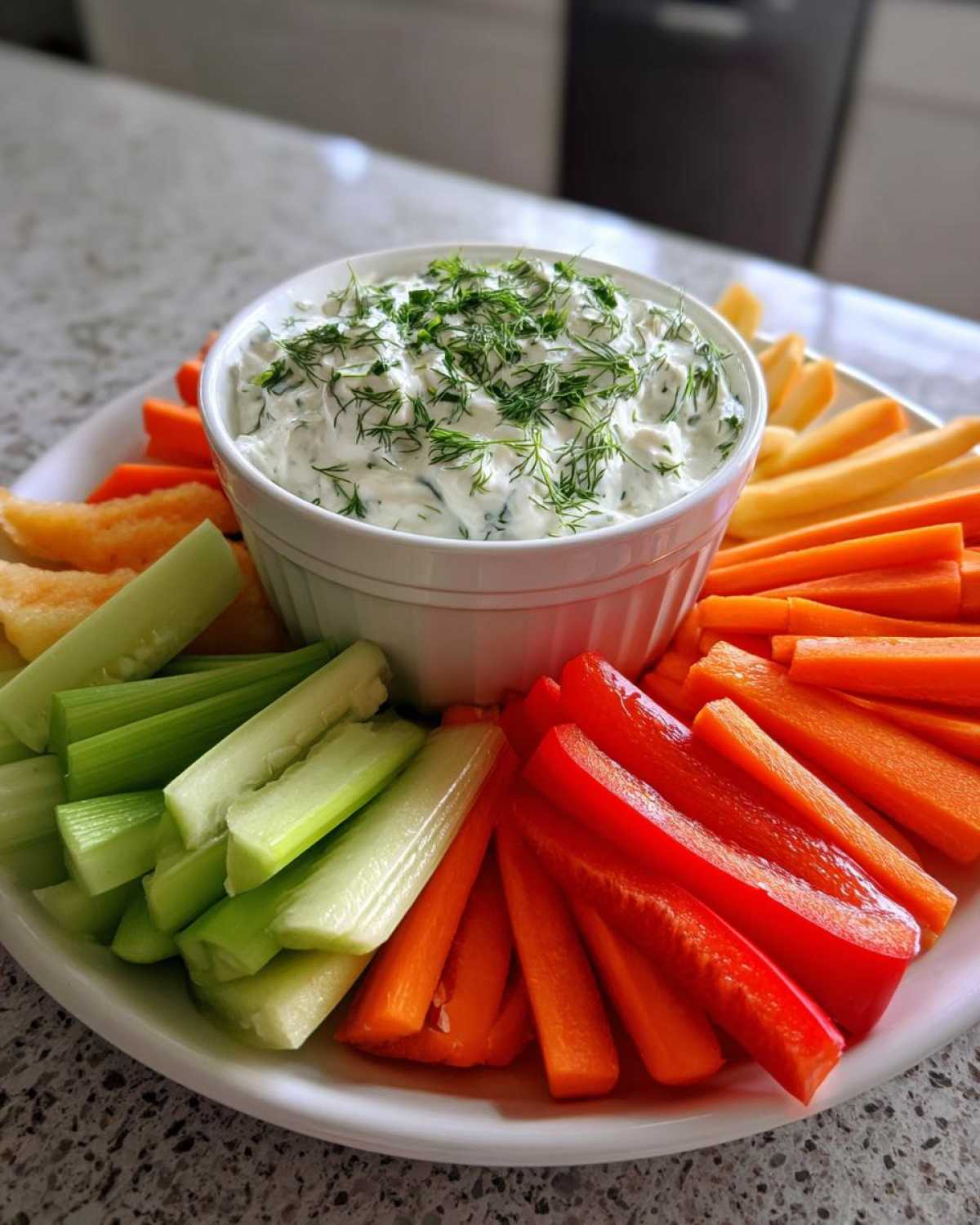 Greek Yogurt Dill Dip with Crudite - detail 3