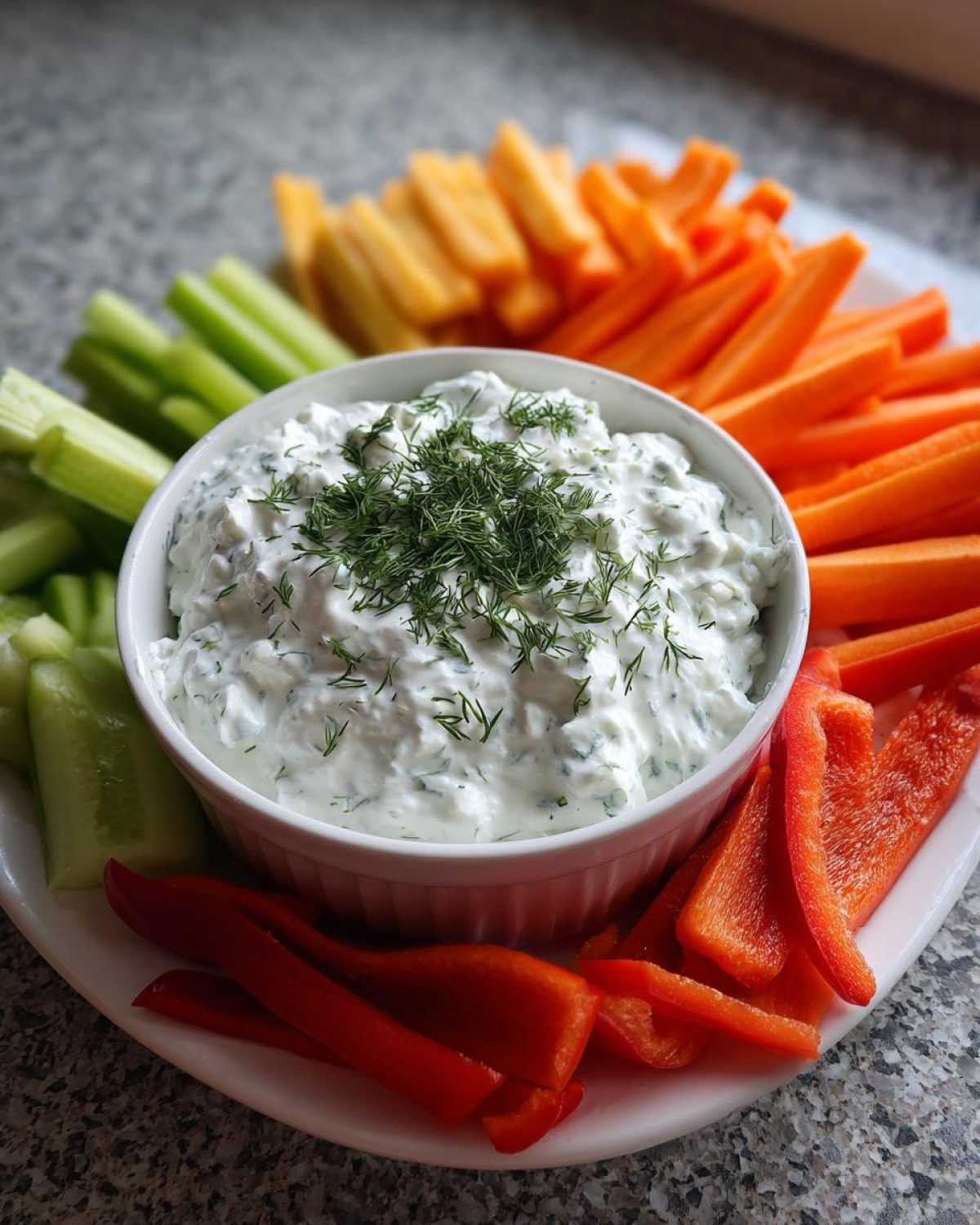 Greek Yogurt Dill Dip with Crudite - detail 4