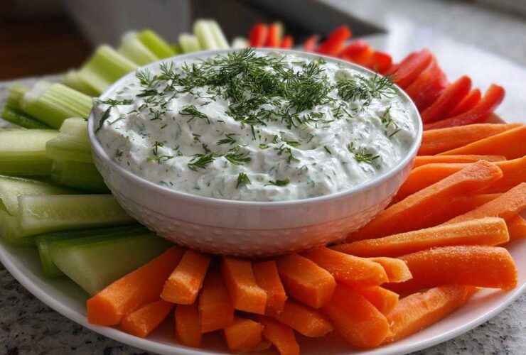 Greek Yogurt Dill Dip with Crudite