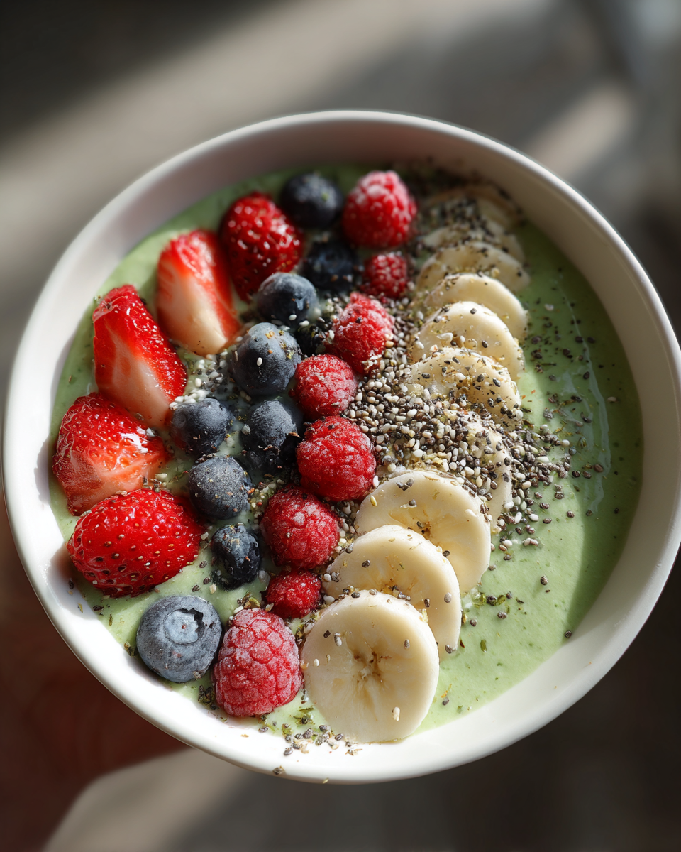 Green Avocado Mint Smoothie Bowl - detail 1