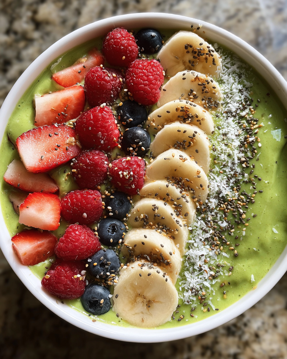 Green Avocado Mint Smoothie Bowl - detail 2
