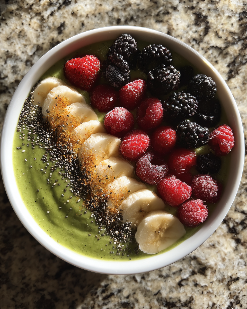 Green Avocado Mint Smoothie Bowl - detail 3