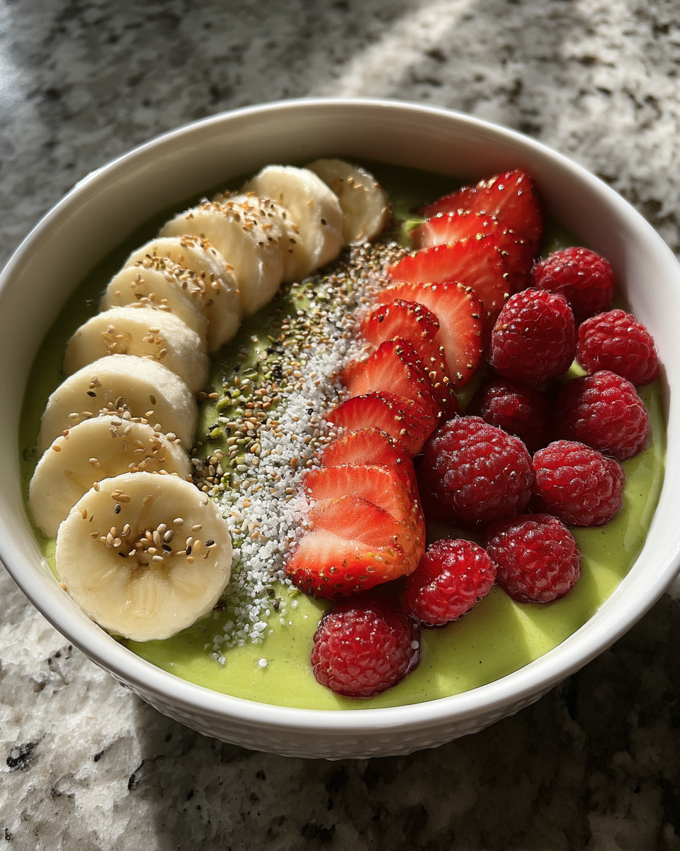 Green Avocado Mint Smoothie Bowl - detail 4