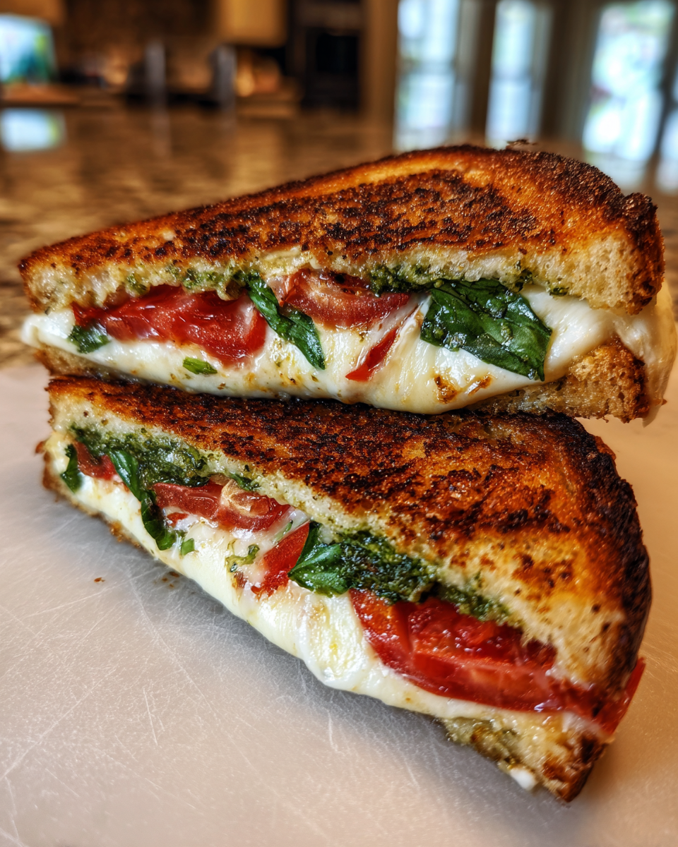 Grilled Caprese Panini with Pesto - detail 1
