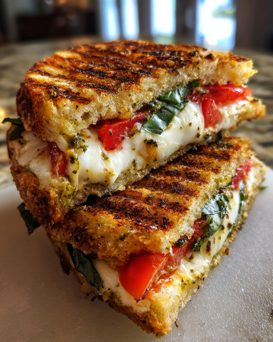 Grilled Caprese Panini with Pesto - detail 2