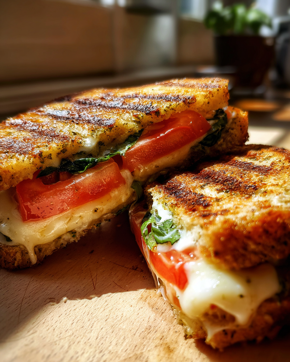 Grilled Caprese Panini with Pesto - detail 3
