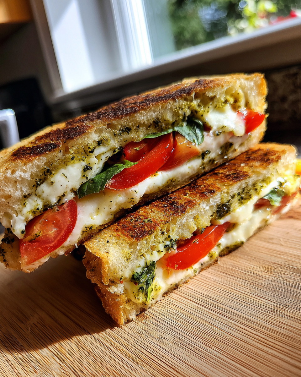 Grilled Caprese Panini with Pesto - detail 4