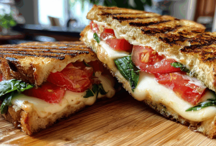 Grilled Caprese Panini with Pesto