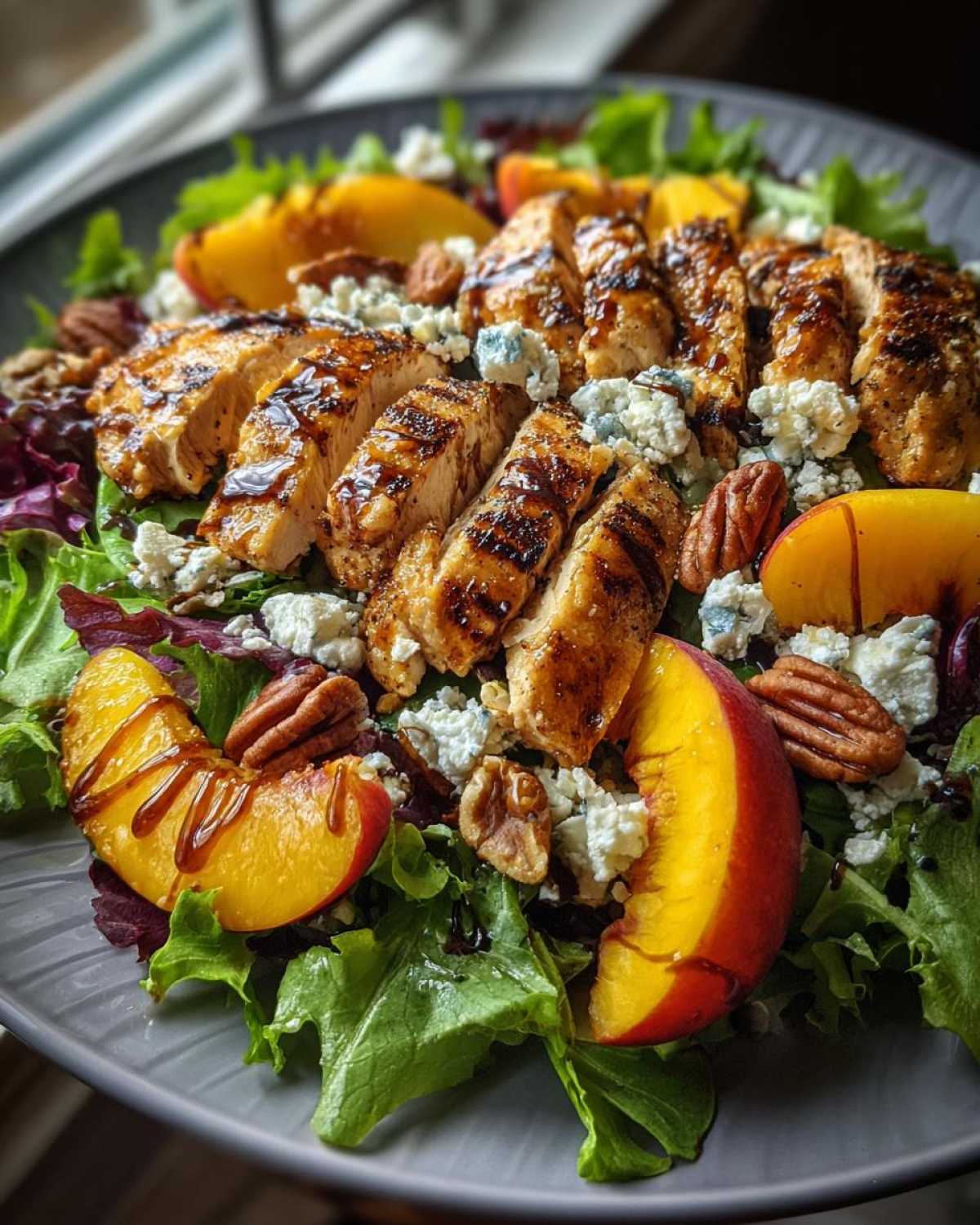 Grilled Peach Chicken Salad - detail 3