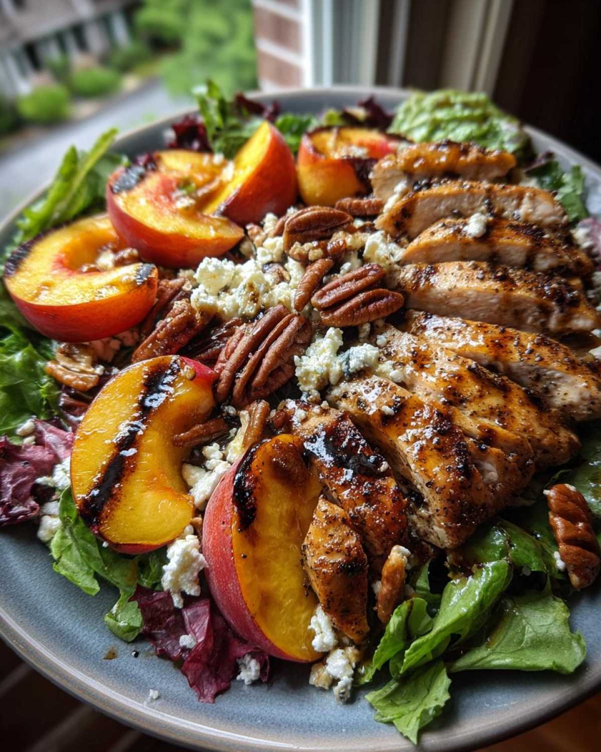 Grilled Peach Chicken Salad - detail 4