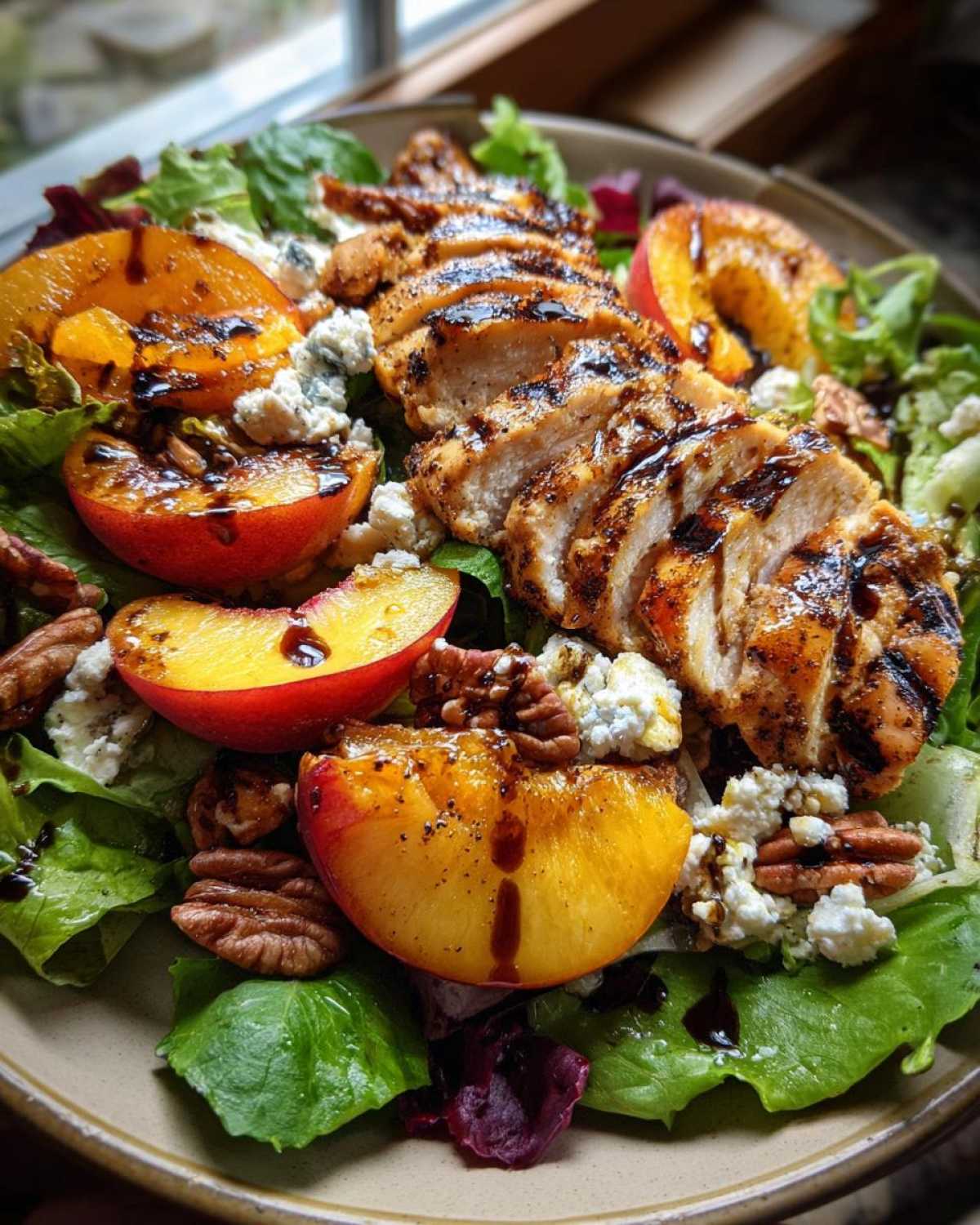 Grilled Peach Chicken Salad - detail 2