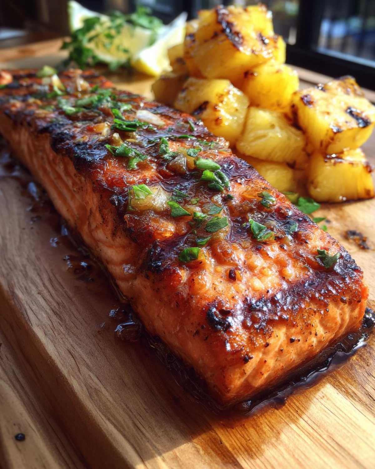 Grilled Pineapple Teriyaki Salmon - detail 2