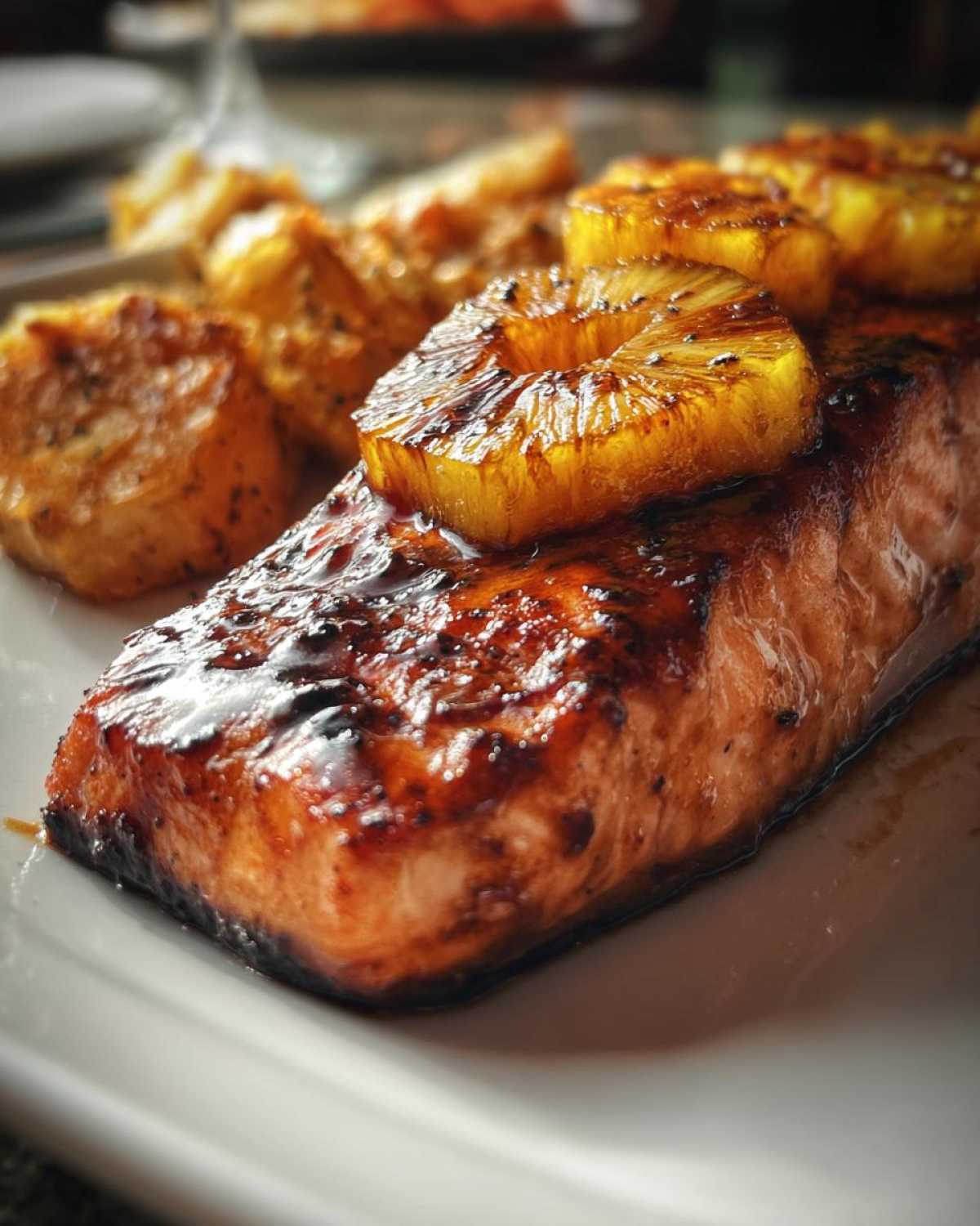 Grilled Pineapple Teriyaki Salmon - detail 3