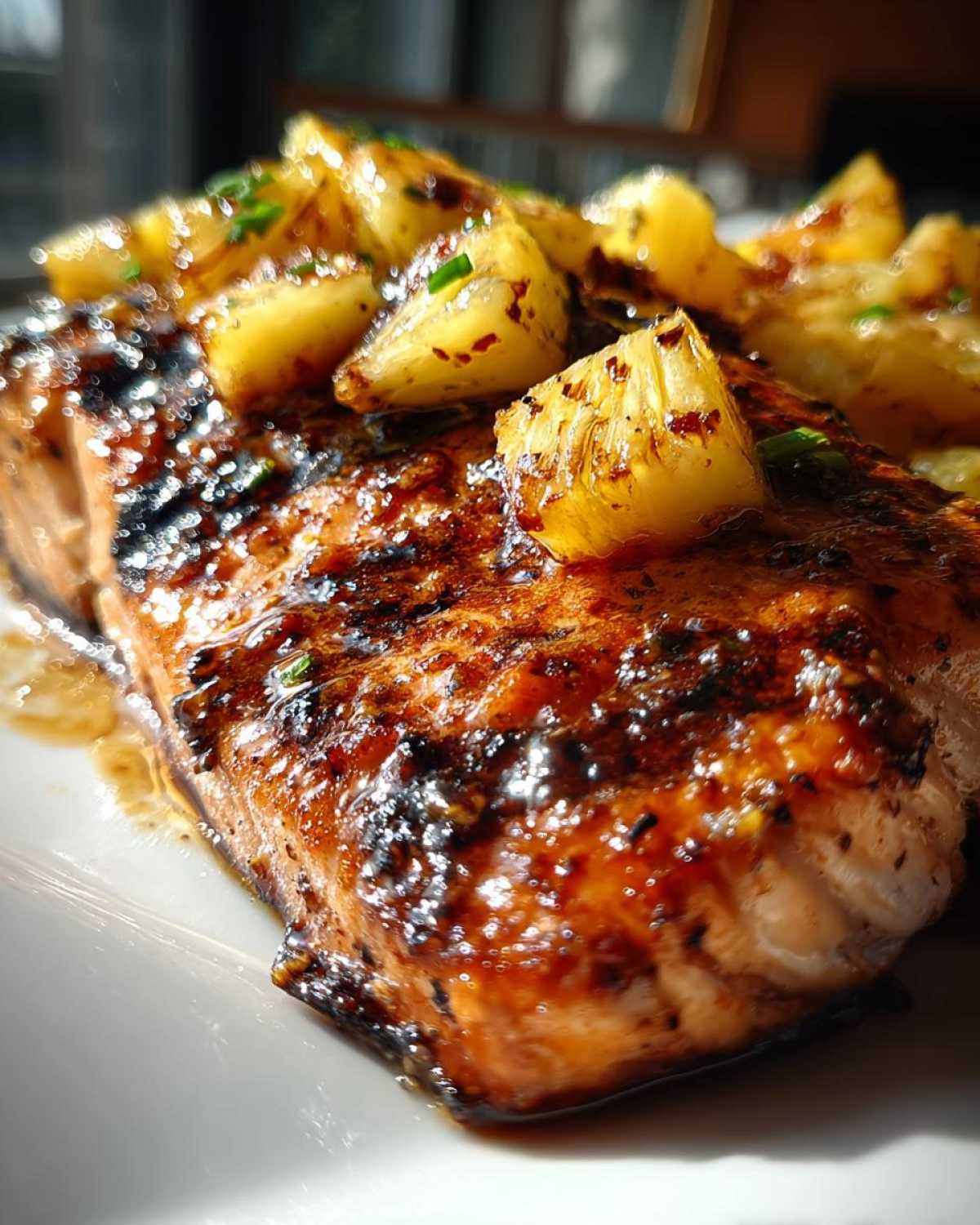 Grilled Pineapple Teriyaki Salmon - detail 4