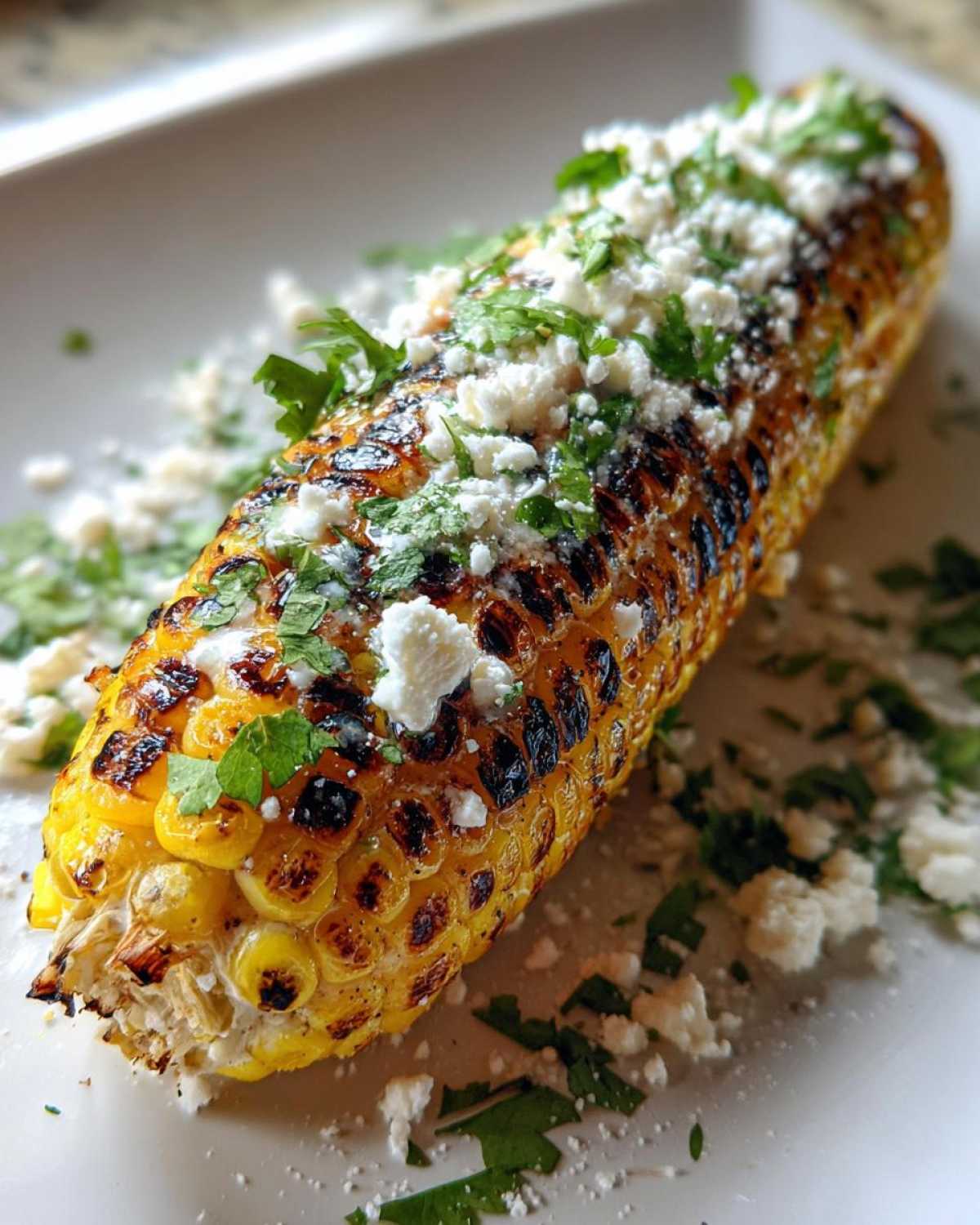 Grilled elote - detail 1