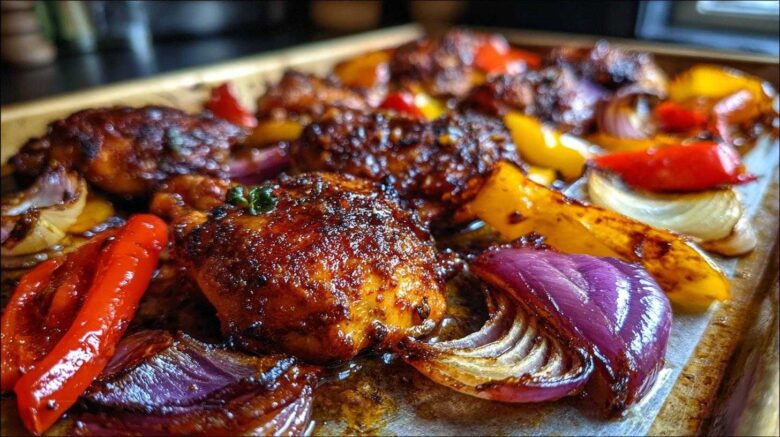Harissa Honey Chicken Sheet Pan