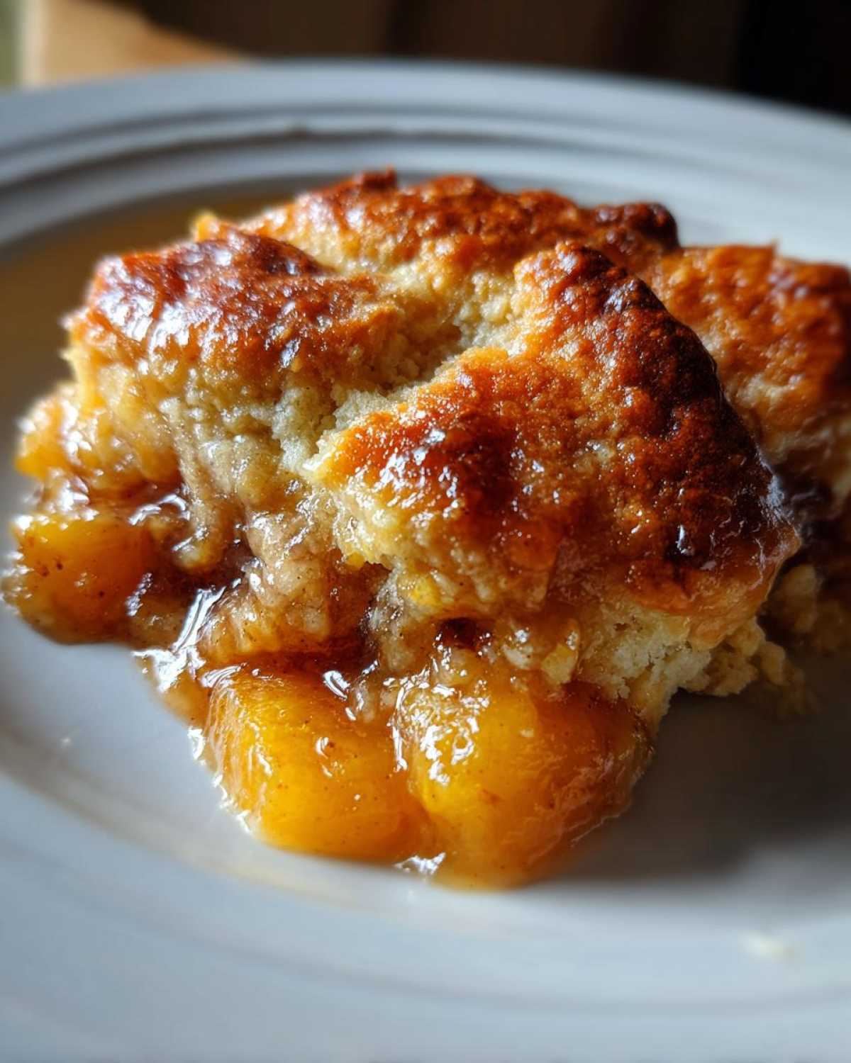 Homemade Peach Cobbler (with Fresh Peaches) - detail 2