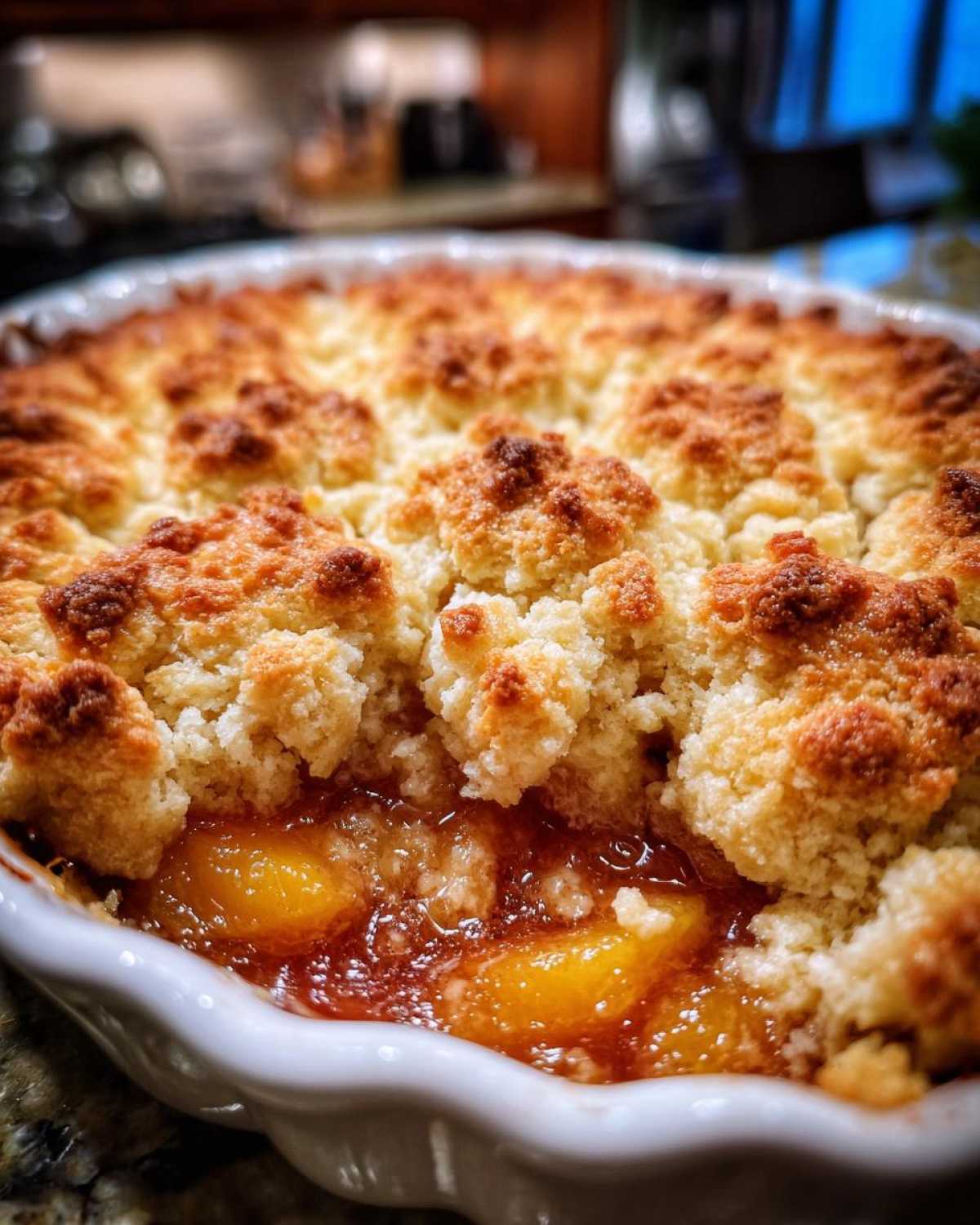 Homemade Peach Cobbler (with Fresh Peaches) - detail 3