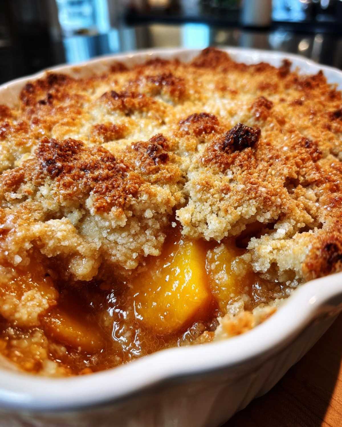 Homemade Peach Cobbler (with Fresh Peaches) - detail 4