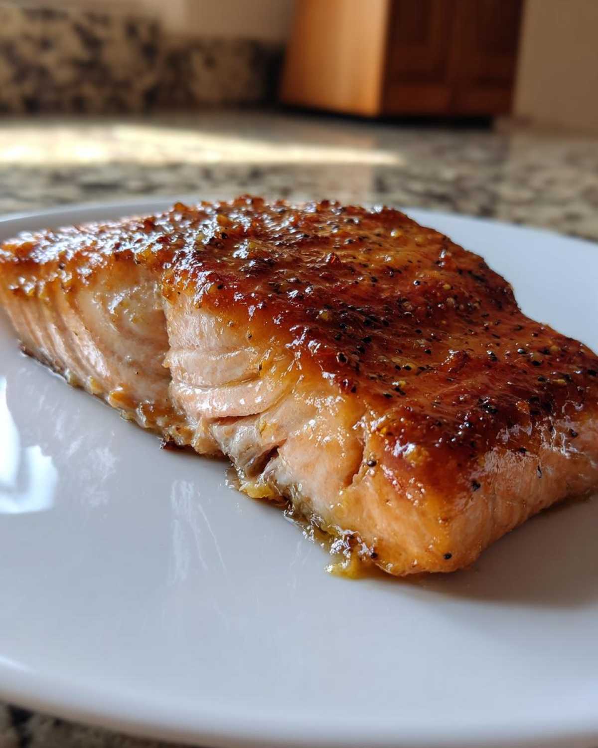 Honey Mustard Glazed Salmon - detail 1