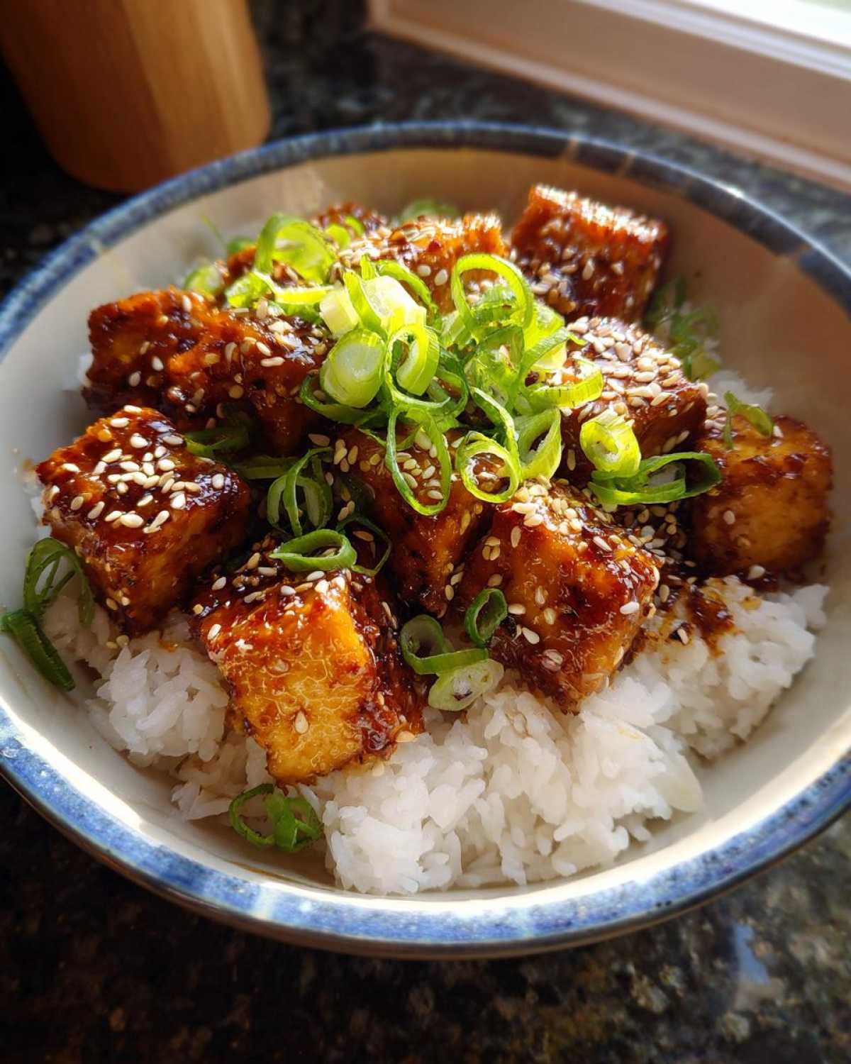 Japanese Teriyaki Tofu Rice Bowl - detail 3