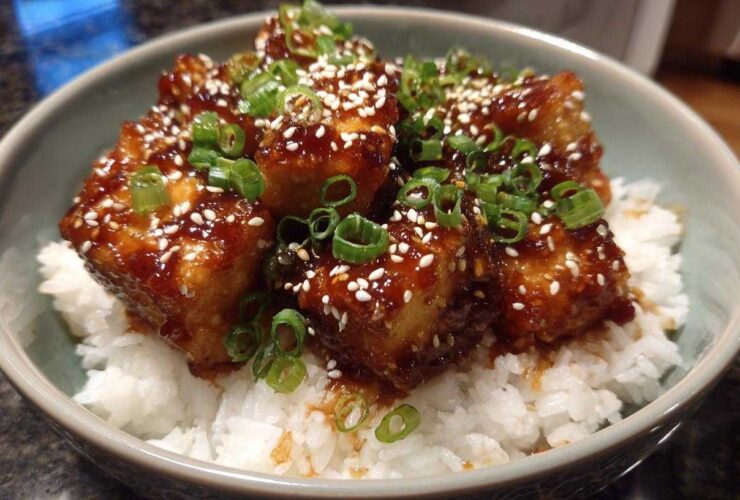 Japanese Teriyaki Tofu Rice Bowl