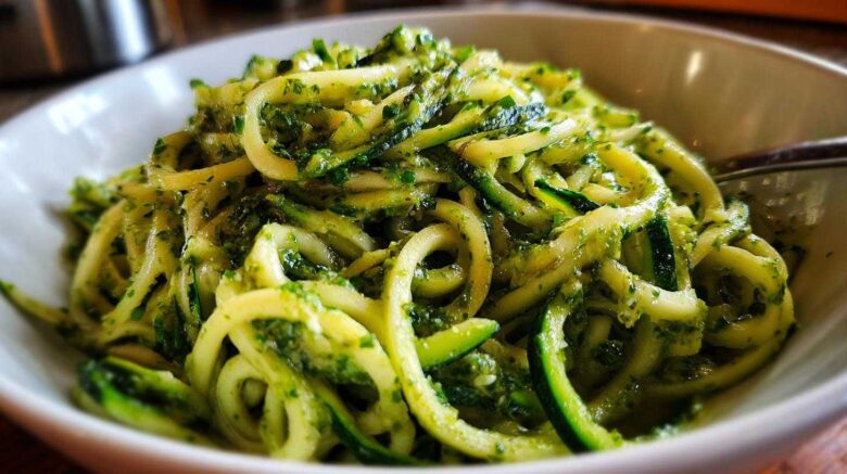 Kale Pesto Zoodle Bowl