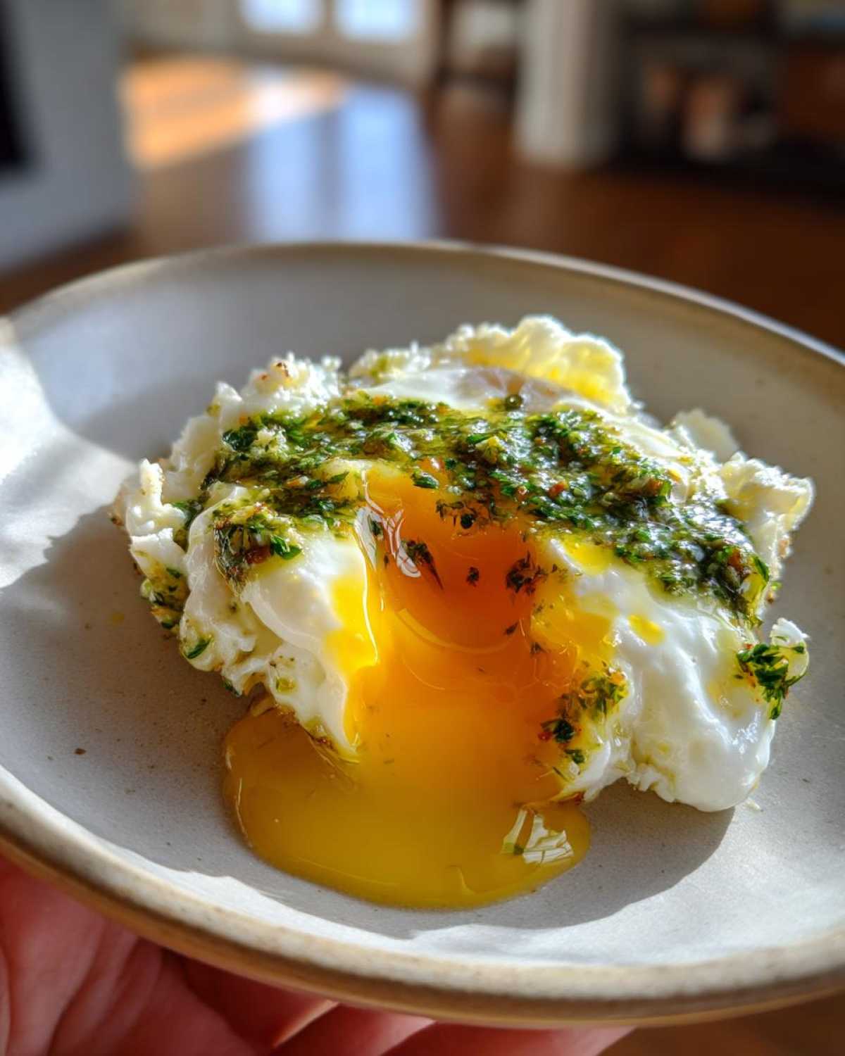 Keto Cloud Eggs with Herbed Butter - detail 1