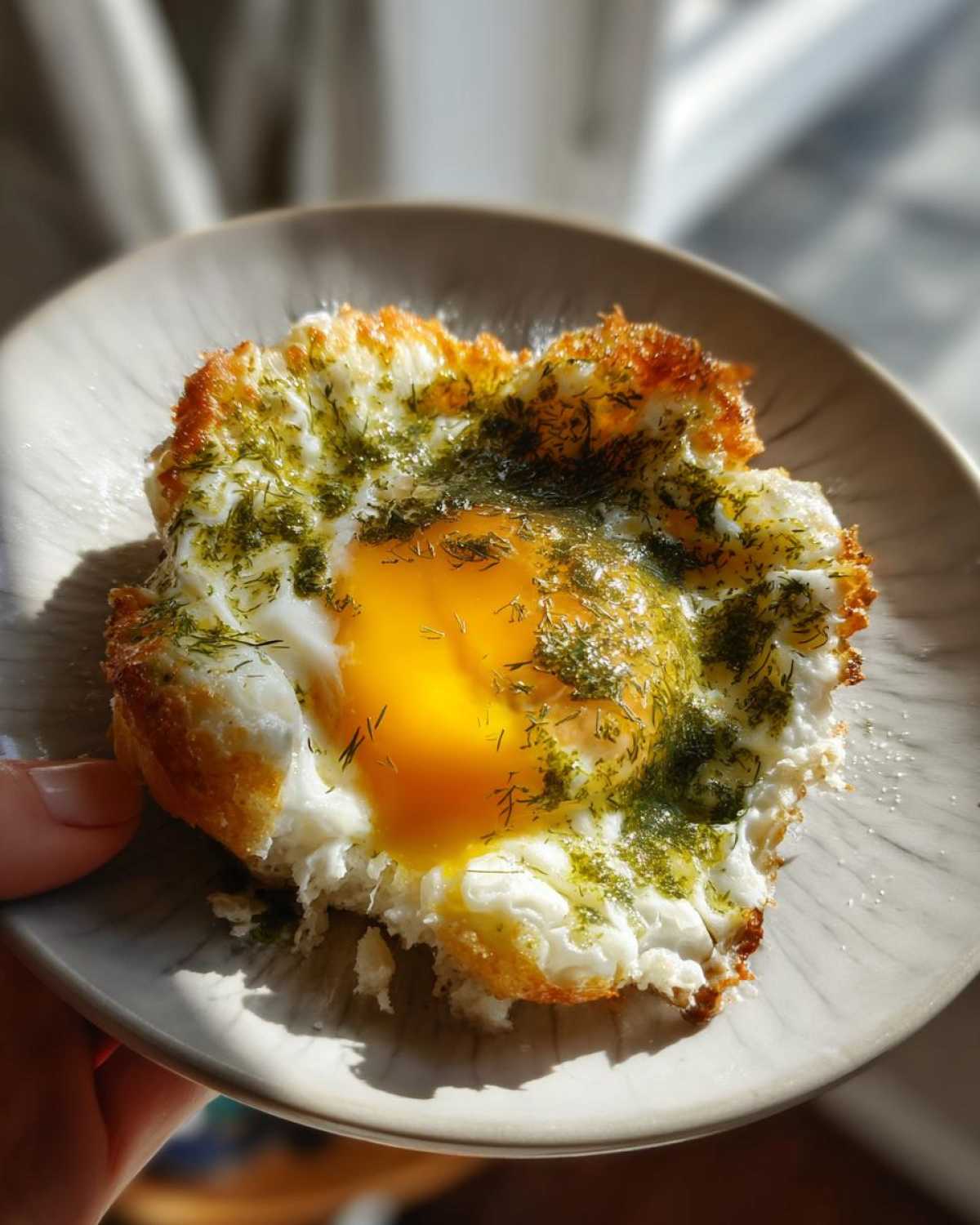 Keto Cloud Eggs with Herbed Butter - detail 2