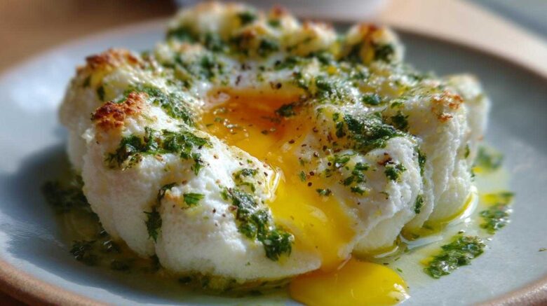 Keto Cloud Eggs with Herbed Butter