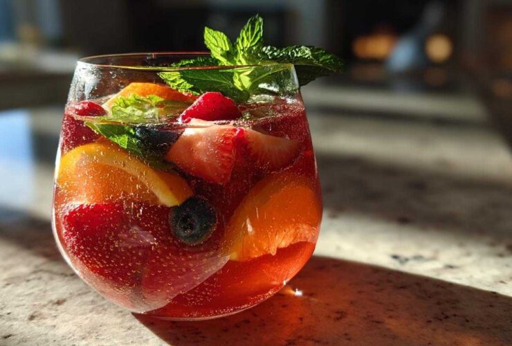 Kombucha Sangria with Citrus Berries