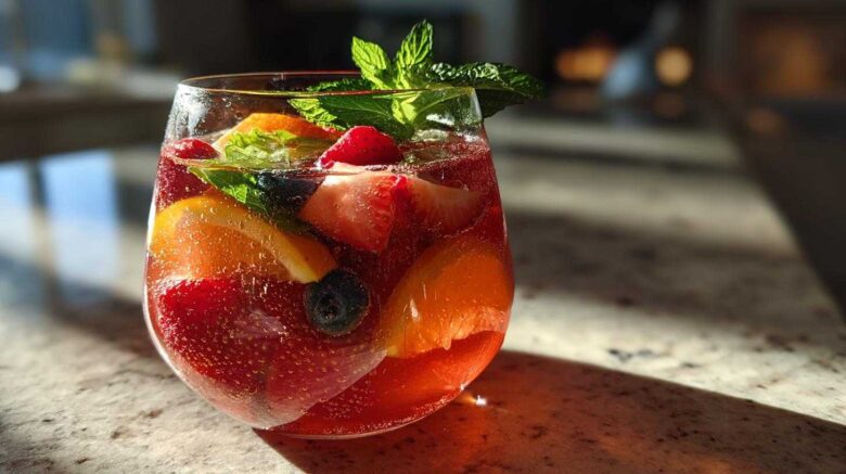 Kombucha Sangria with Citrus Berries