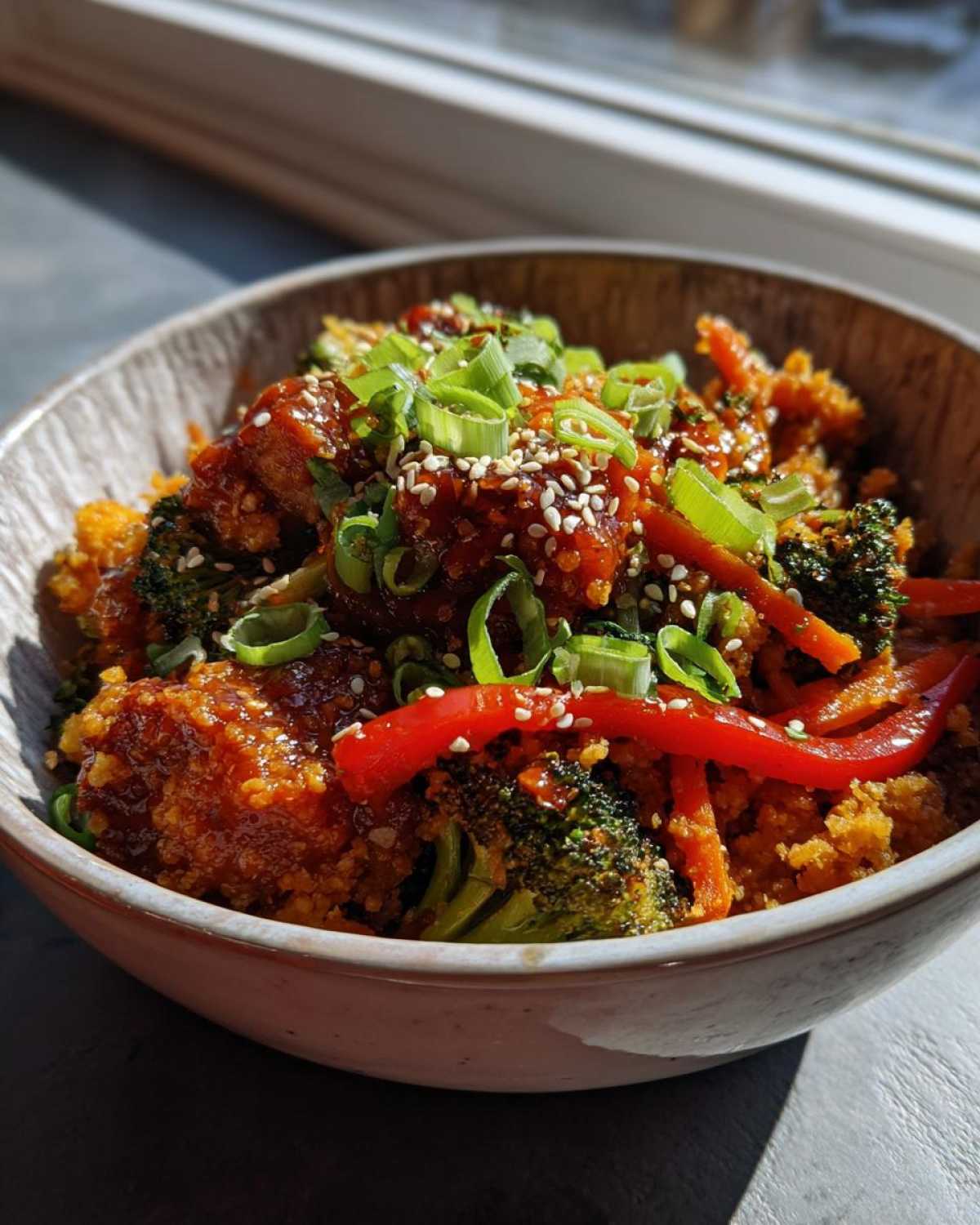 Korean BBQ Cauliflower Rice Bowls - detail 2