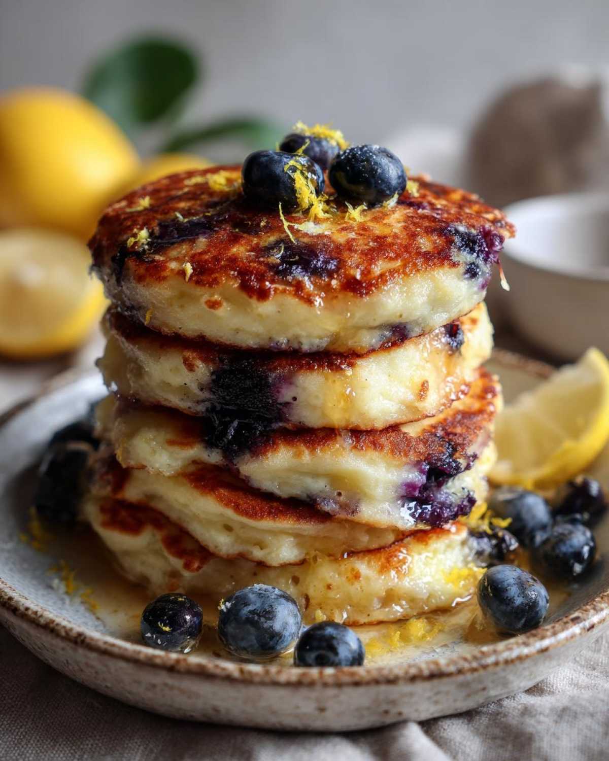 Lemon Blueberry Ricotta Pancakes - detail 1