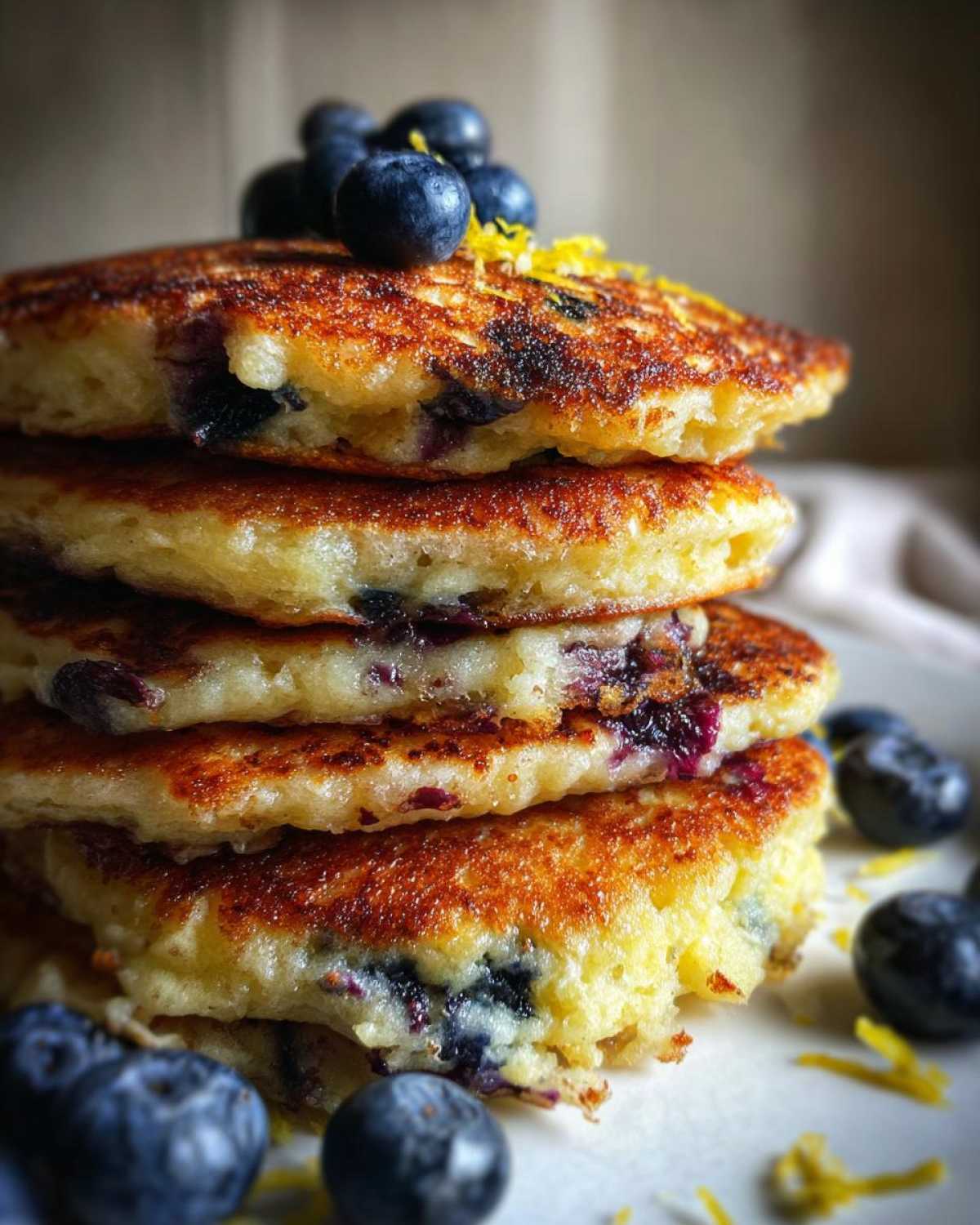 Lemon Blueberry Ricotta Pancakes - detail 2