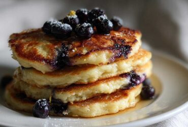 Lemon Blueberry Ricotta Pancakes