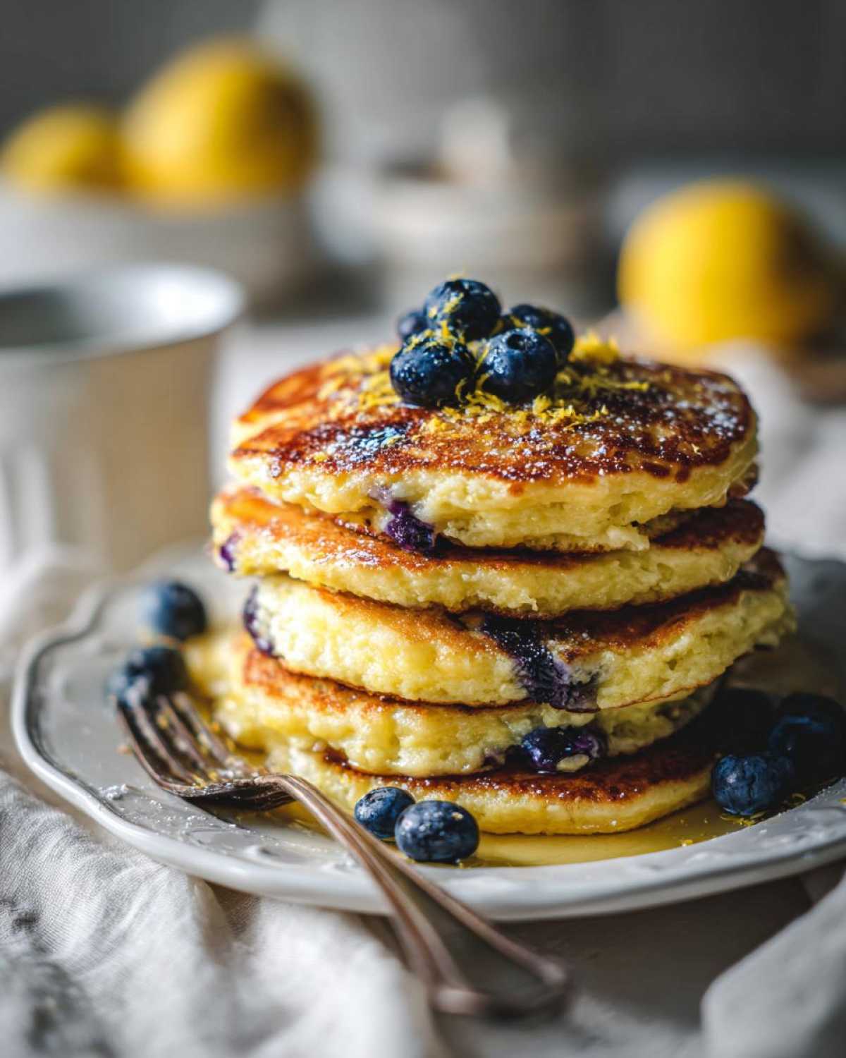 Lemon Blueberry Ricotta Pancakes - detail 4