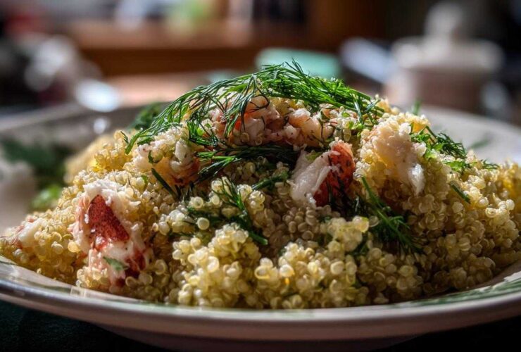 Lemon Dill Crab Quinoa Pilaf