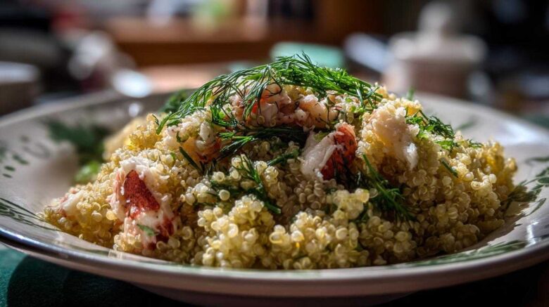 Lemon Dill Crab Quinoa Pilaf