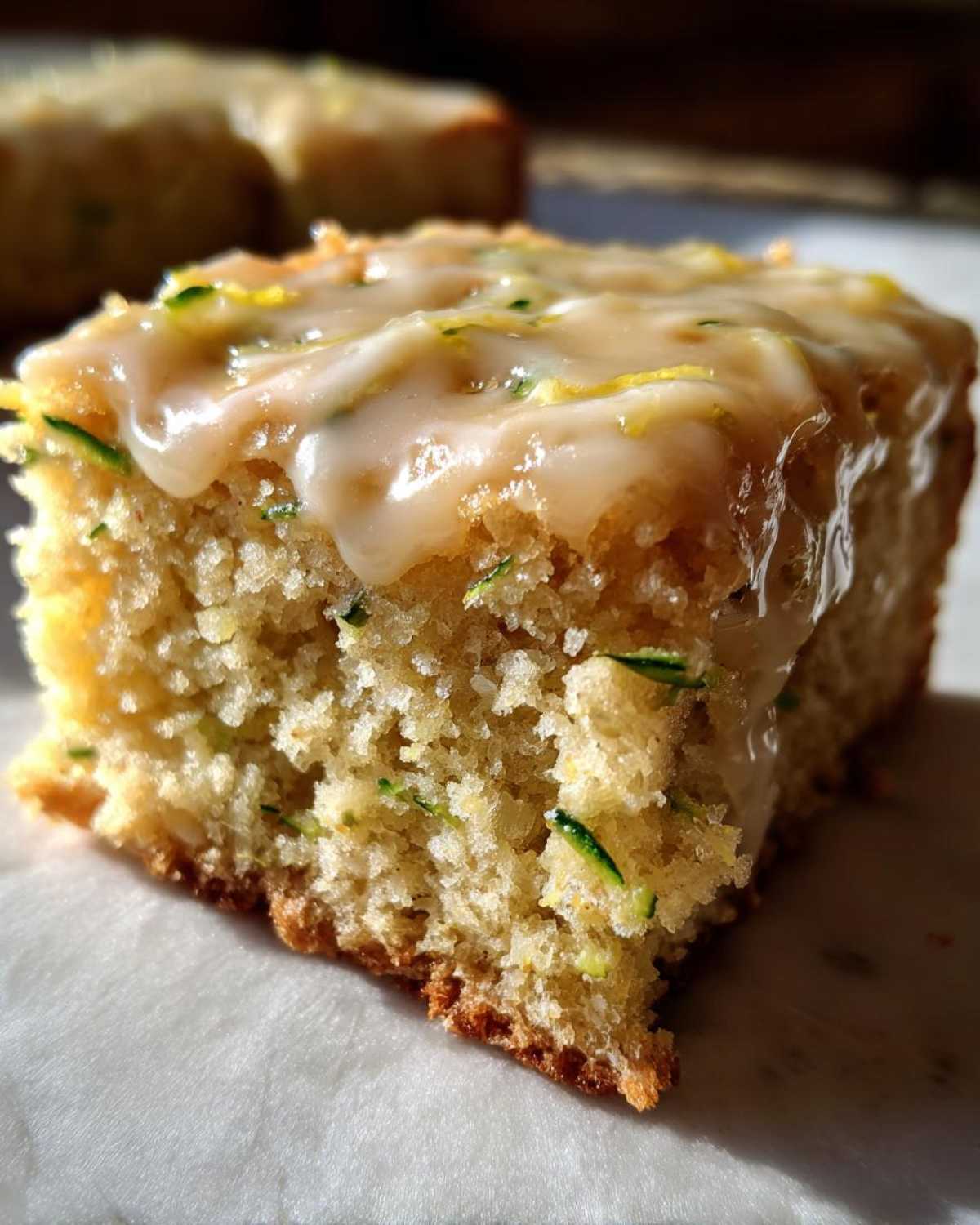 Lemon Zucchini Bars with Glaze - detail 3