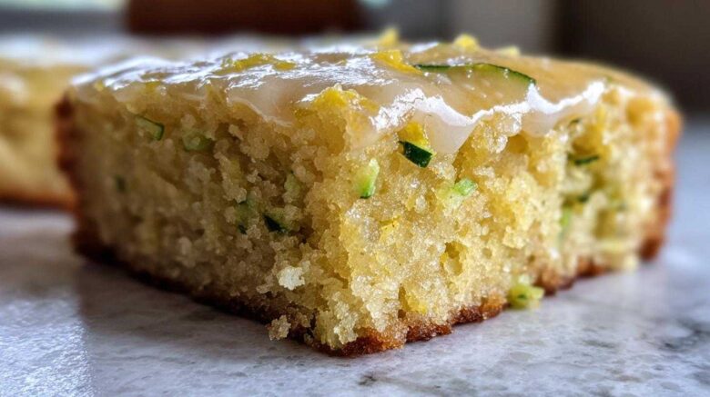 Lemon Zucchini Bars with Glaze