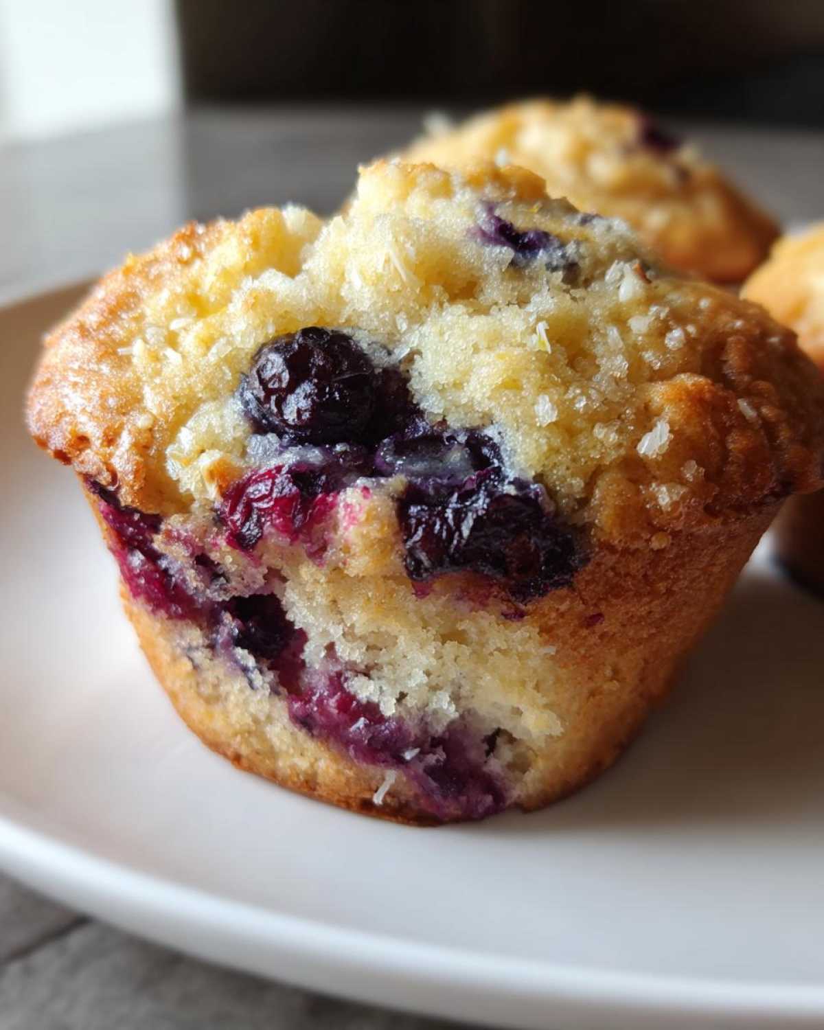 Lemon blueberry muffins - detail 1