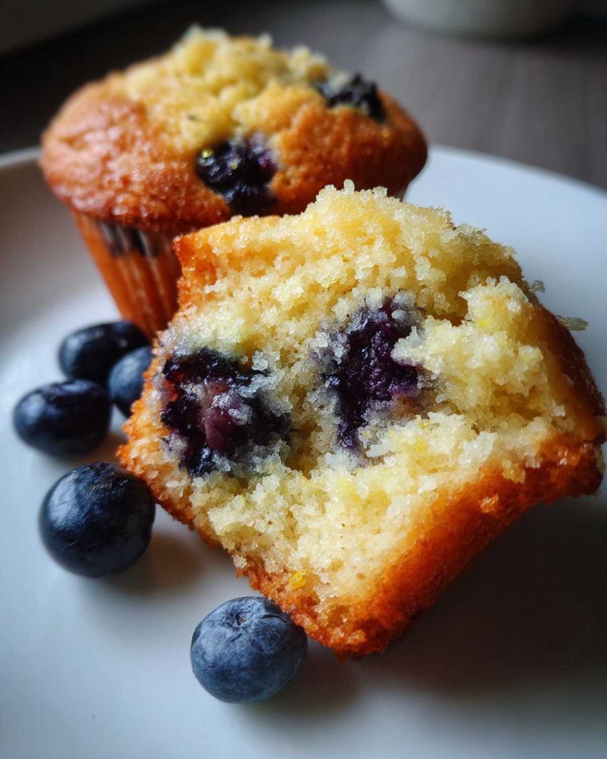 Lemon blueberry muffins - detail 4