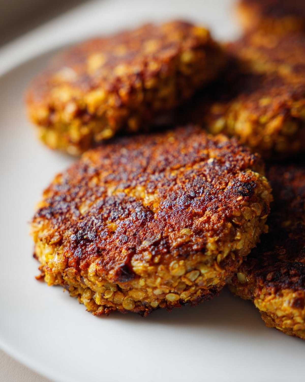 Lentil Walnut Veggie Burgers - detail 1