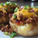 Loaded Taco-Stuffed Potatoes